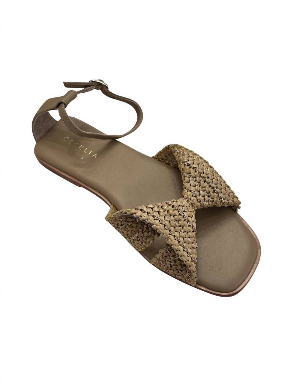 NEW CECELIA NEW YORK women's wind flat sandal in natural
